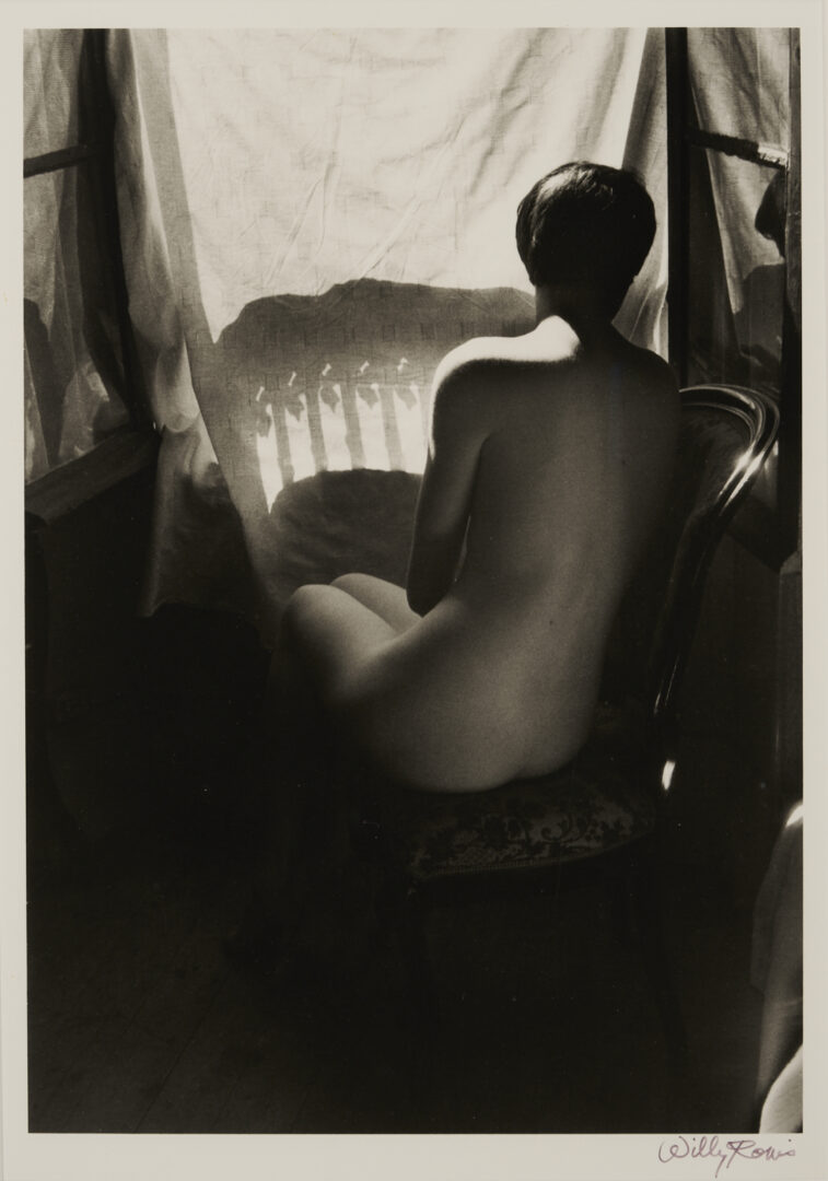 Lot 430: Willy Ronis Photograph of Nude Woman, “Nu de Soi”