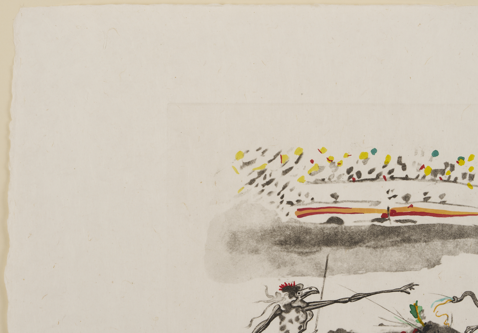 Lot 432: Salvador Dali Signed Etching, The Parrots from Surrealist Bullfighting