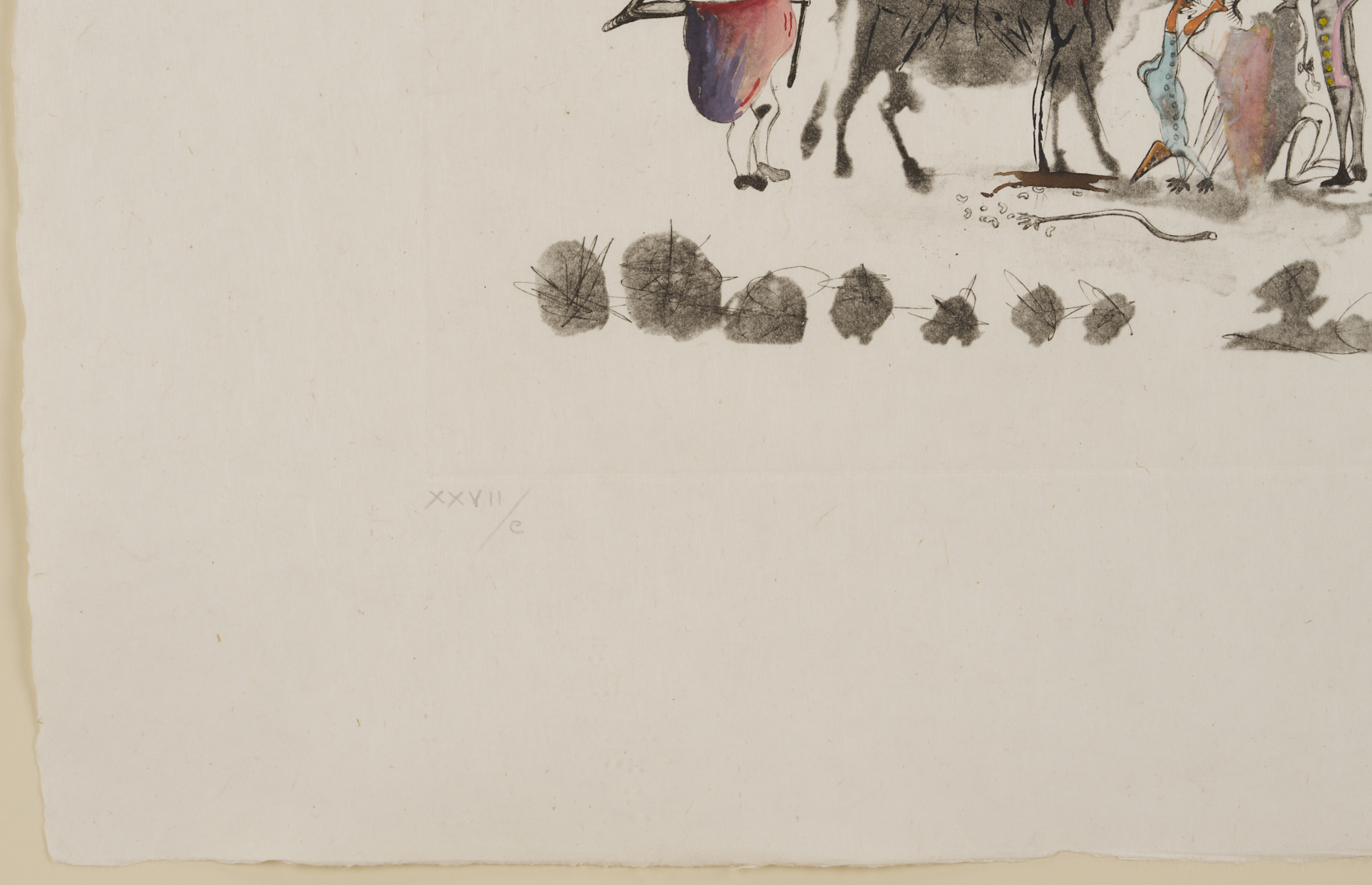 Lot 432: Salvador Dali Signed Etching, The Parrots from Surrealist Bullfighting