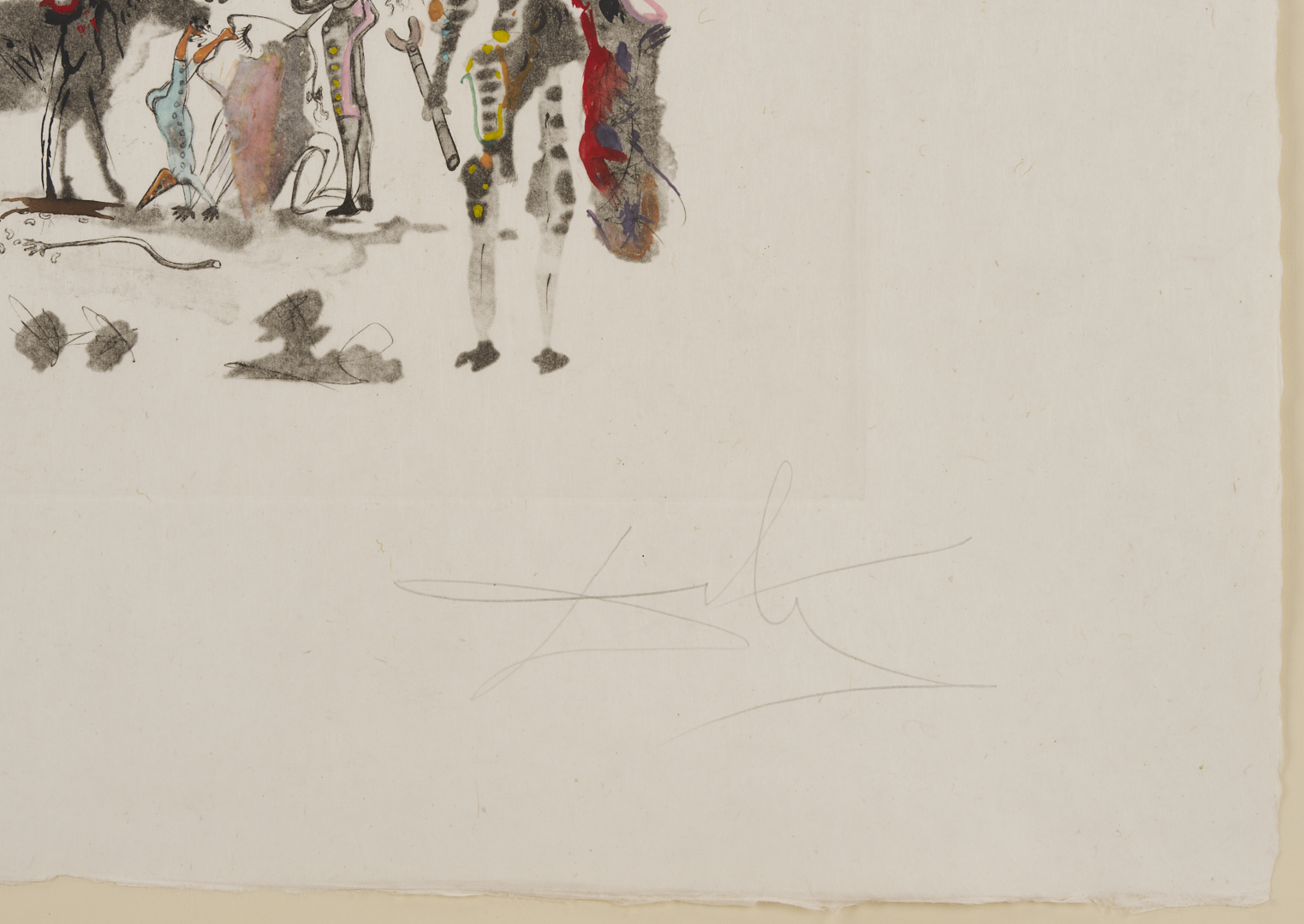 Lot 432: Salvador Dali Signed Etching, The Parrots from Surrealist Bullfighting