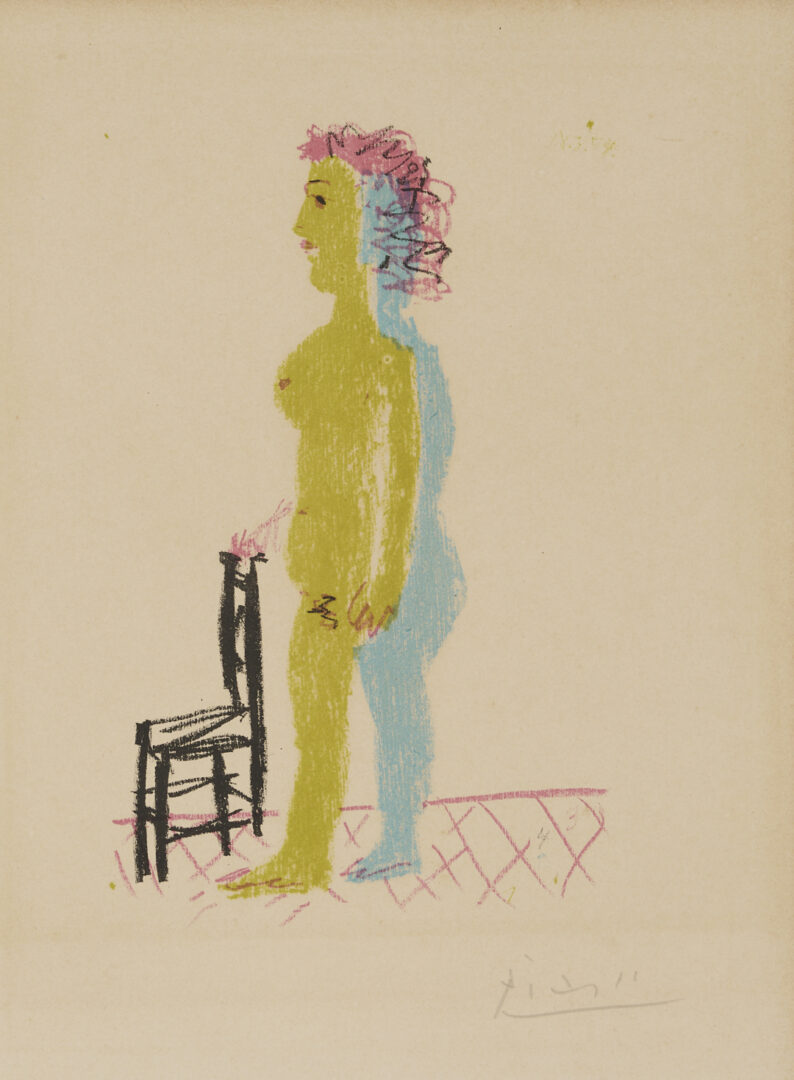 Lot 434: Pablo Picasso Lithograph, Nu a la Chaise, 1954