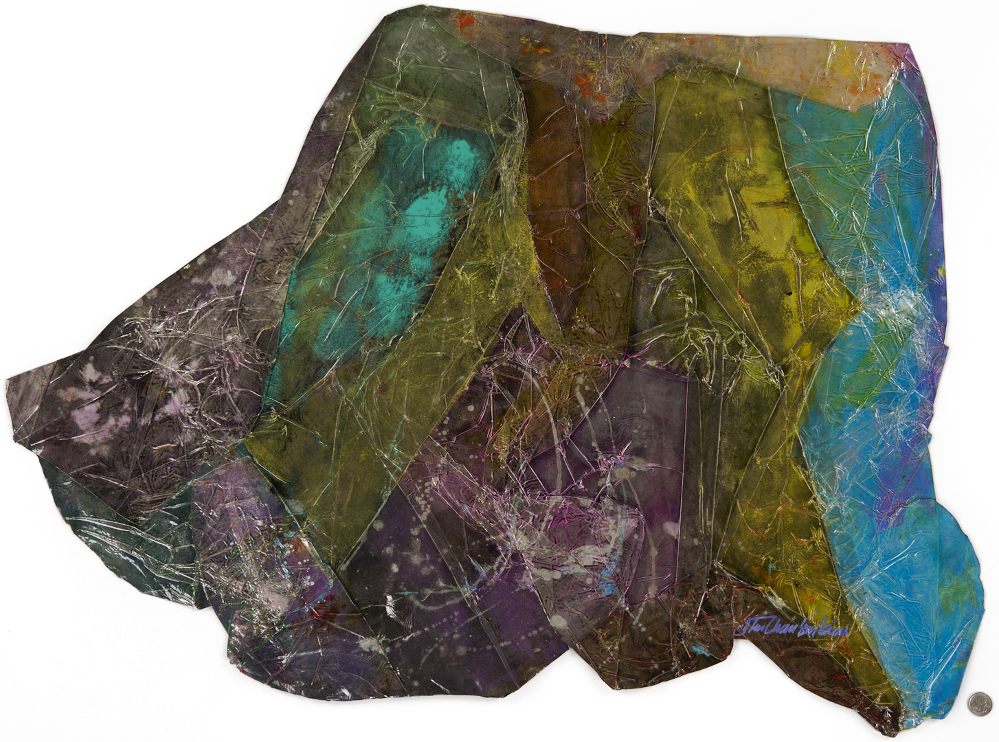 Lot 437: John Chamberlain Crushed Metal Sculpture / Template, T.V. Christmas