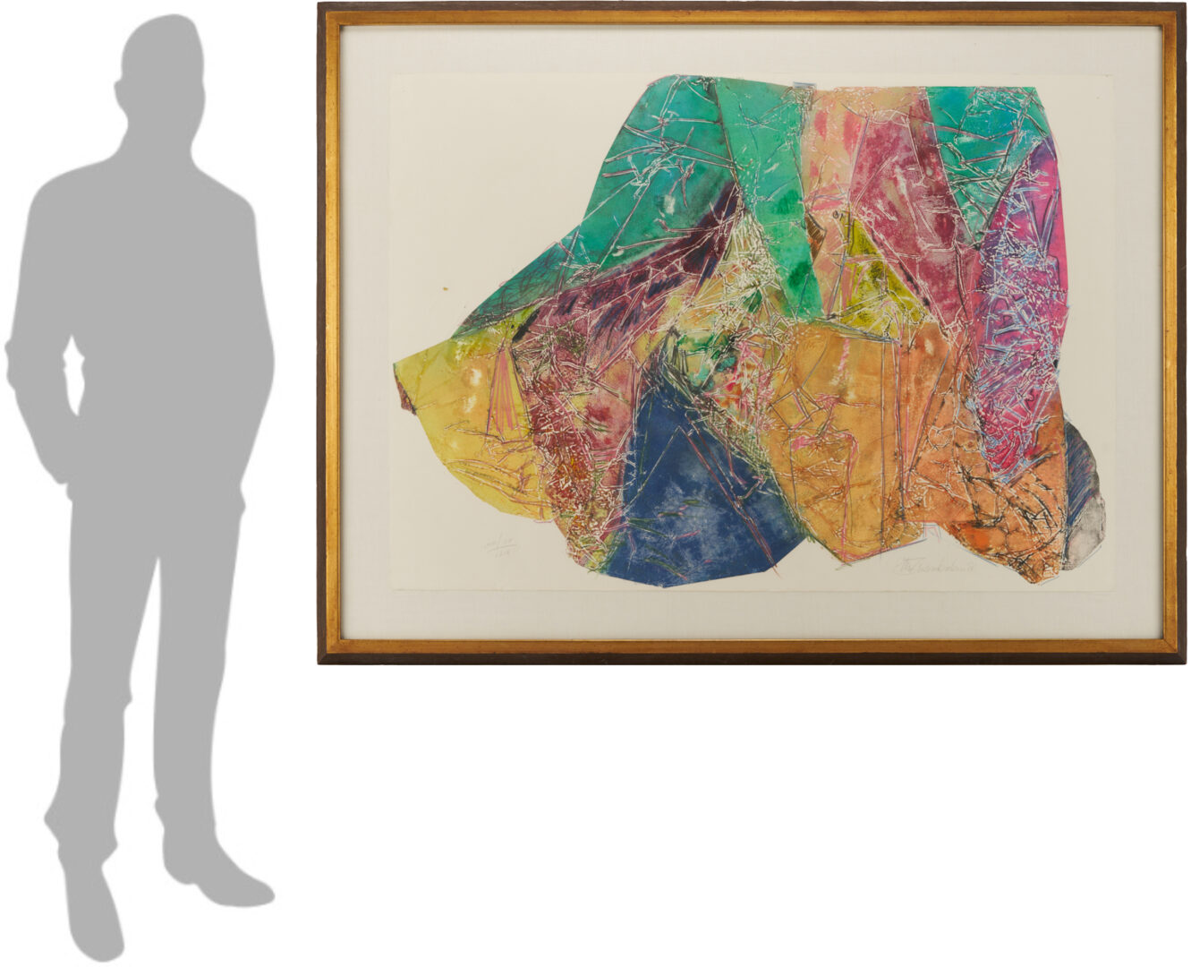 Lot 438: Large John Chamberlain Monotype, T.V. Christmas IMP/CP 1314