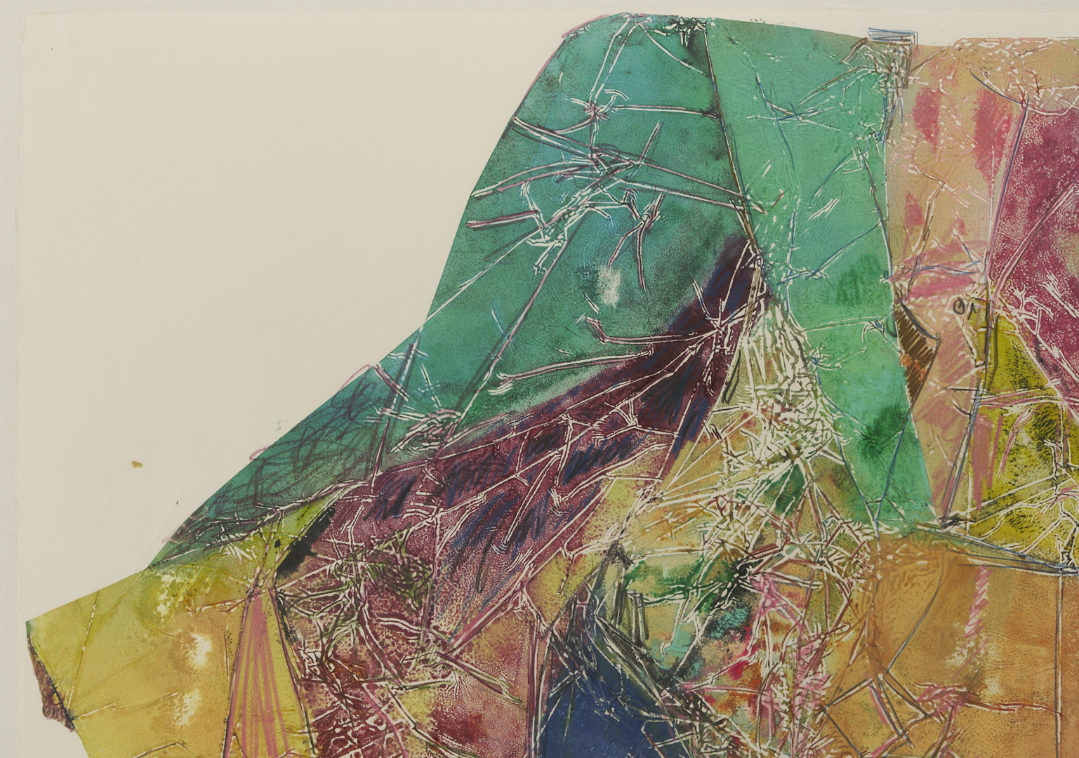 Lot 438: Large John Chamberlain Monotype, T.V. Christmas IMP/CP 1314