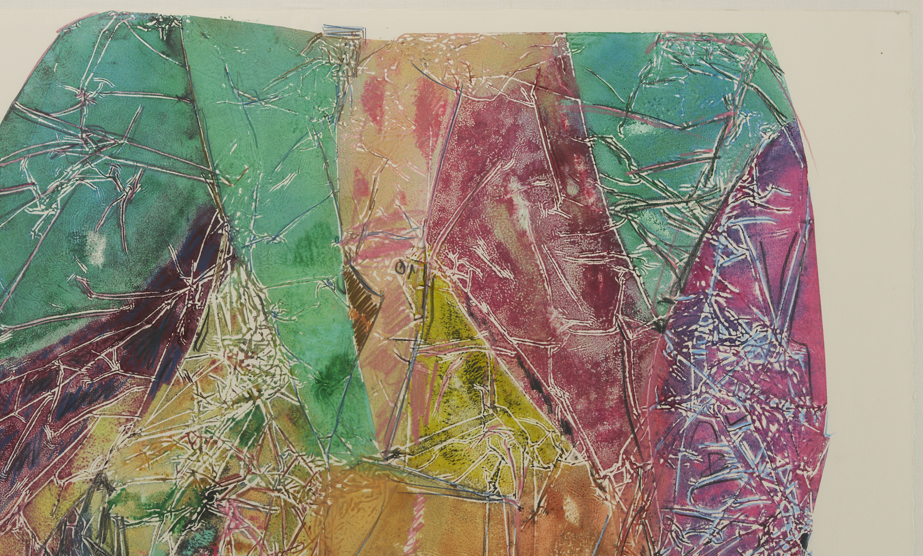 Lot 438: Large John Chamberlain Monotype, T.V. Christmas IMP/CP 1314