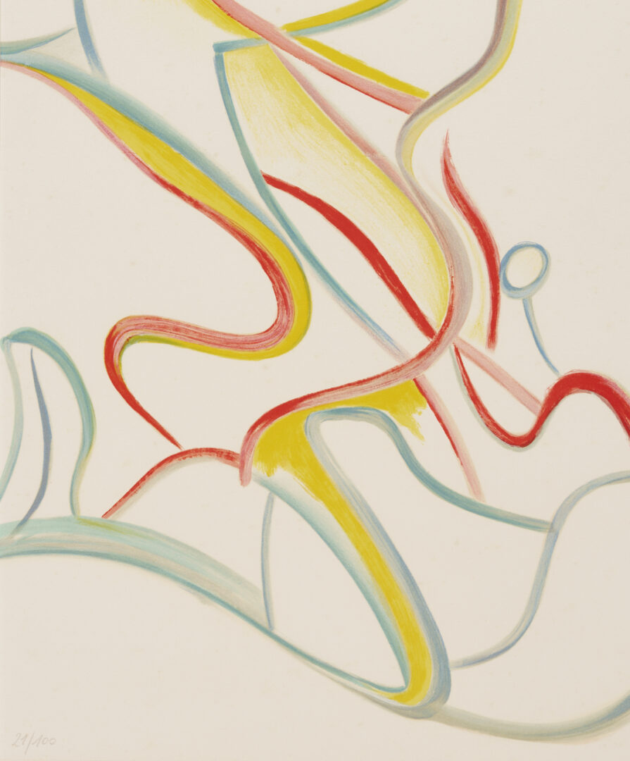 Lot 439: Willem De Kooning Abstract Lithograph from Quatre Lithographies