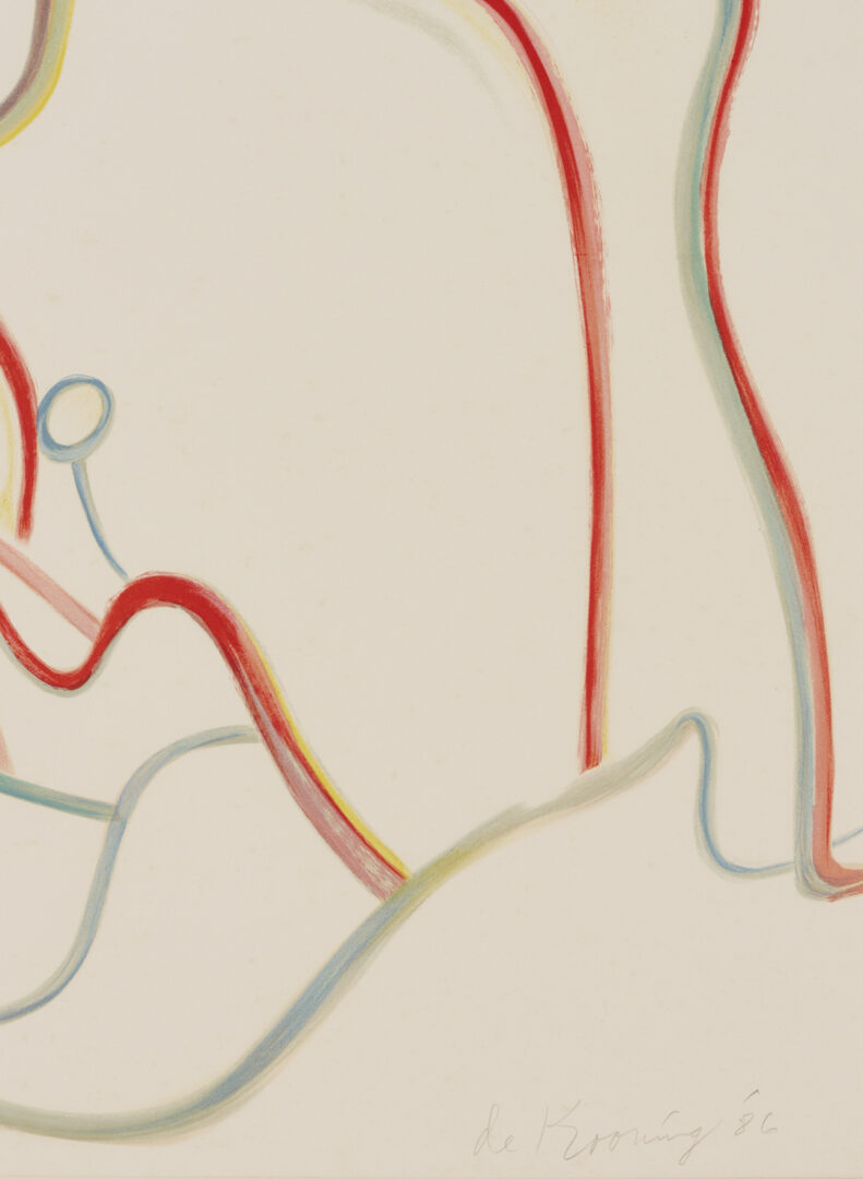 Lot 439: Willem De Kooning Abstract Lithograph from Quatre Lithographies