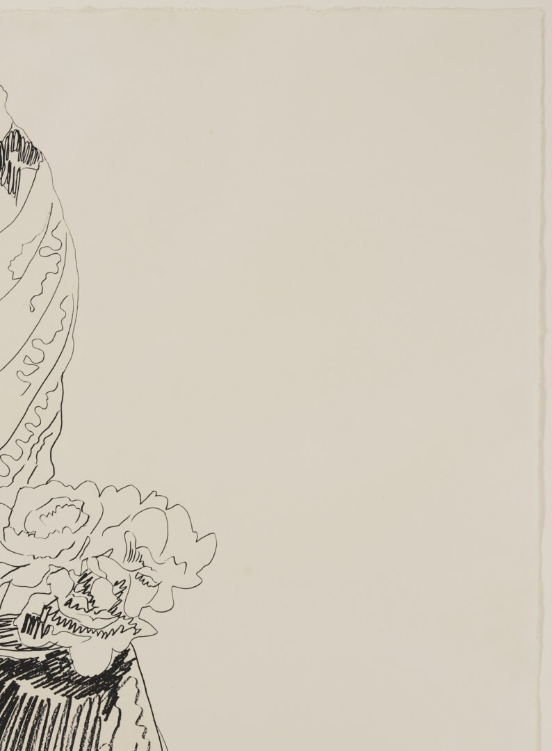 Lot 440: Andy Warhol Signed Screenprint, Flowers (Black and White)
