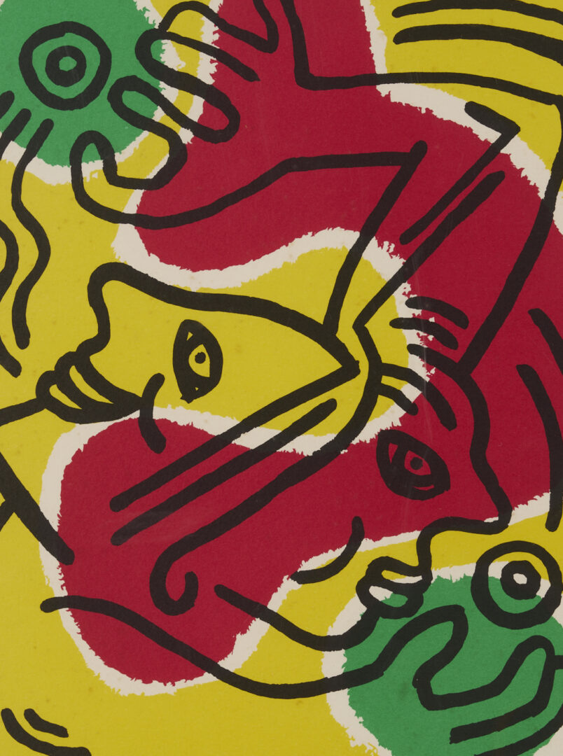 Lot 441: Keith Haring Signed Lithograph, International Volunteer Day