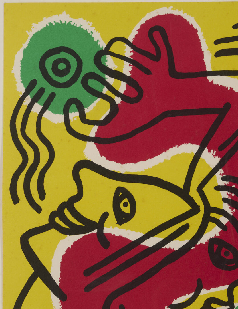 Lot 441: Keith Haring Signed Lithograph, International Volunteer Day