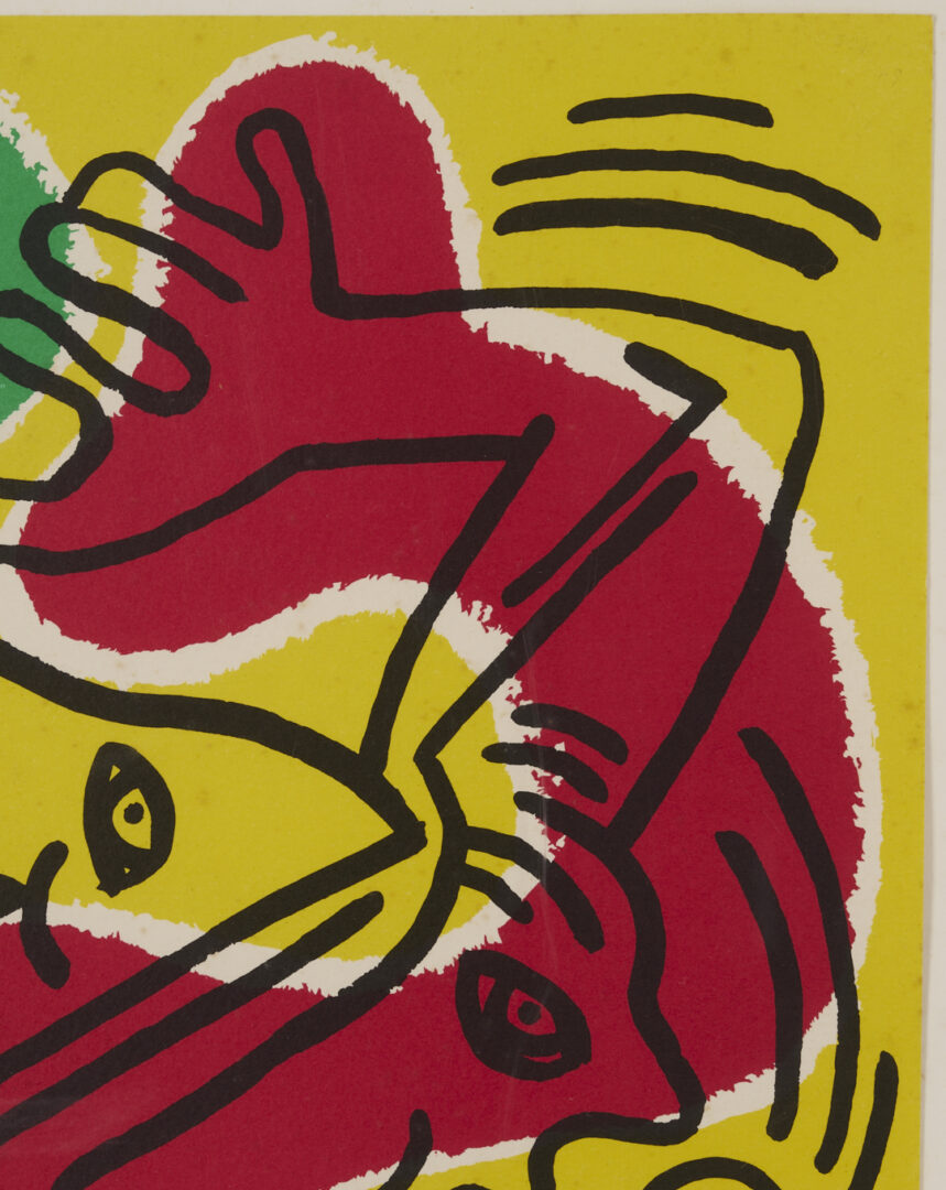 Lot 441: Keith Haring Signed Lithograph, International Volunteer Day