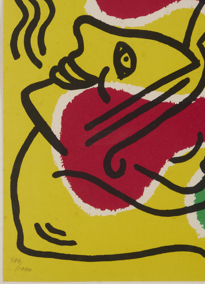 Lot 441: Keith Haring Signed Lithograph, International Volunteer Day