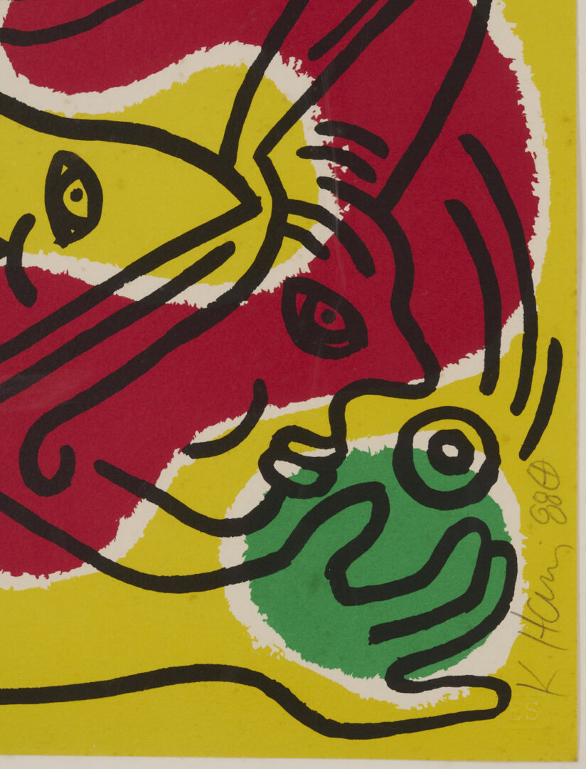 Lot 441: Keith Haring Signed Lithograph, International Volunteer Day