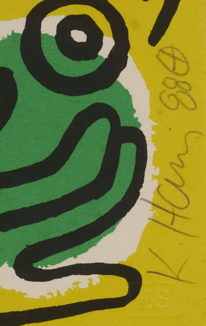Lot 441: Keith Haring Signed Lithograph, International Volunteer Day