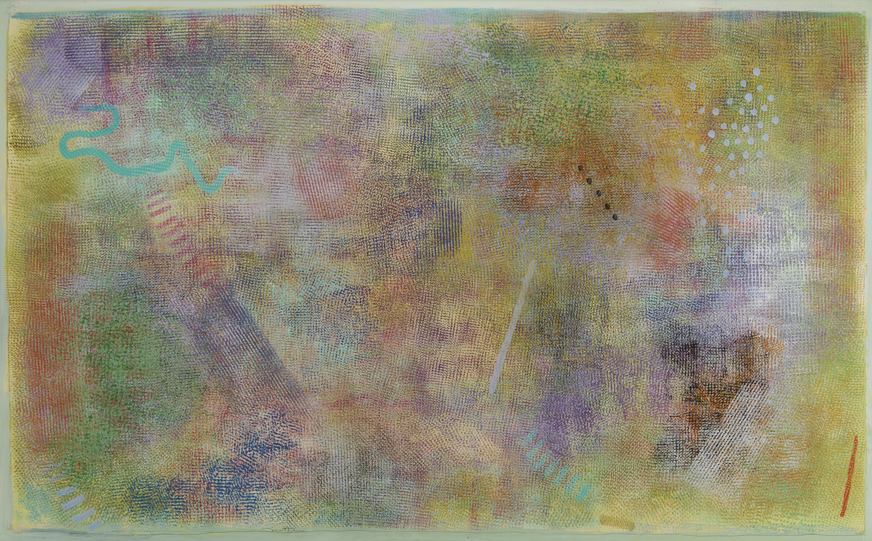 Lot 442: Robert Natkin Abstract Painting, Intimate Lighting #6, 1972/3