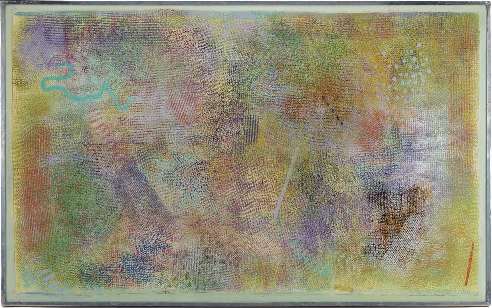Lot 442: Robert Natkin Abstract Painting, Intimate Lighting #6, 1972/3