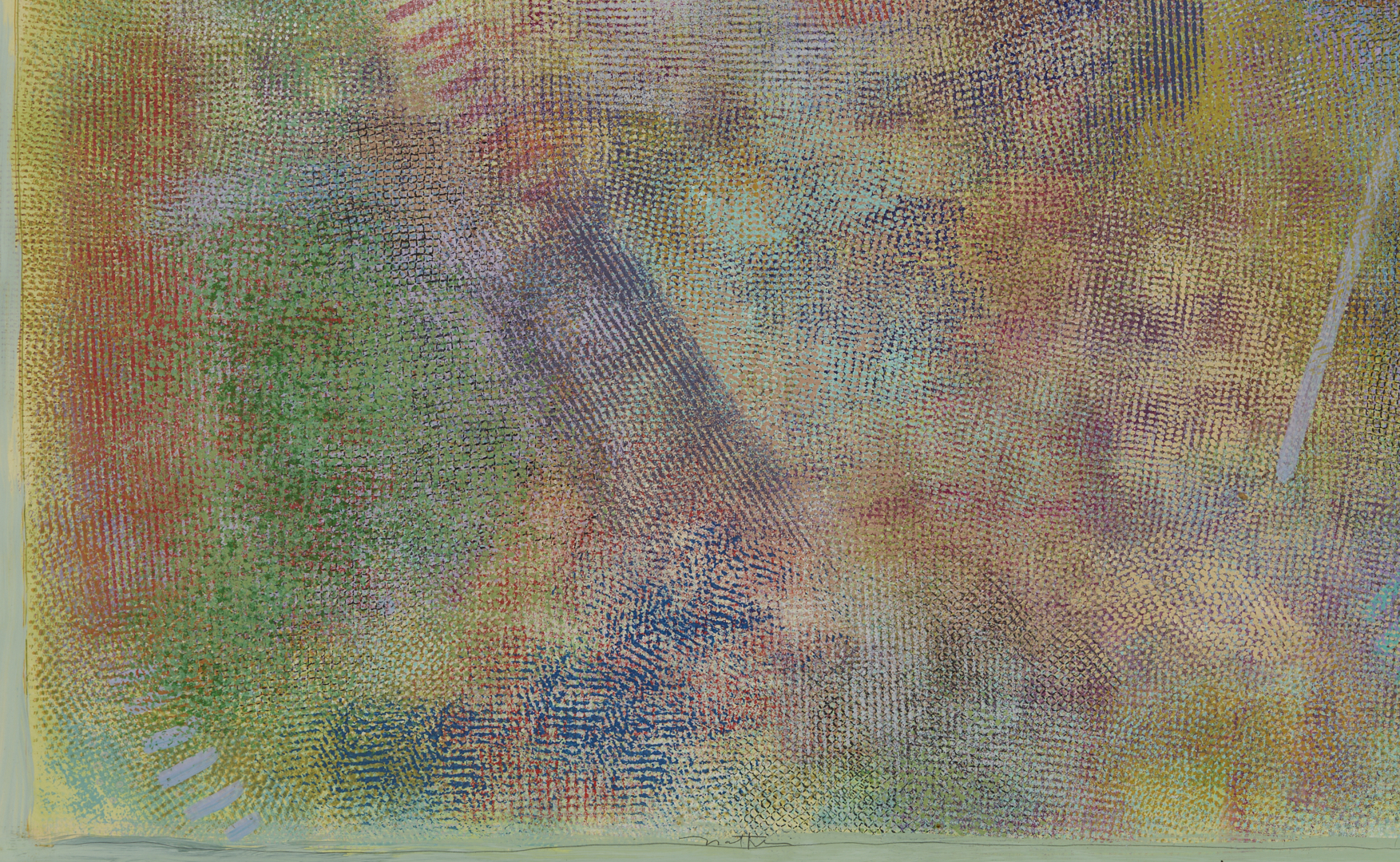 Lot 442: Robert Natkin Abstract Painting, Intimate Lighting #6, 1972/3
