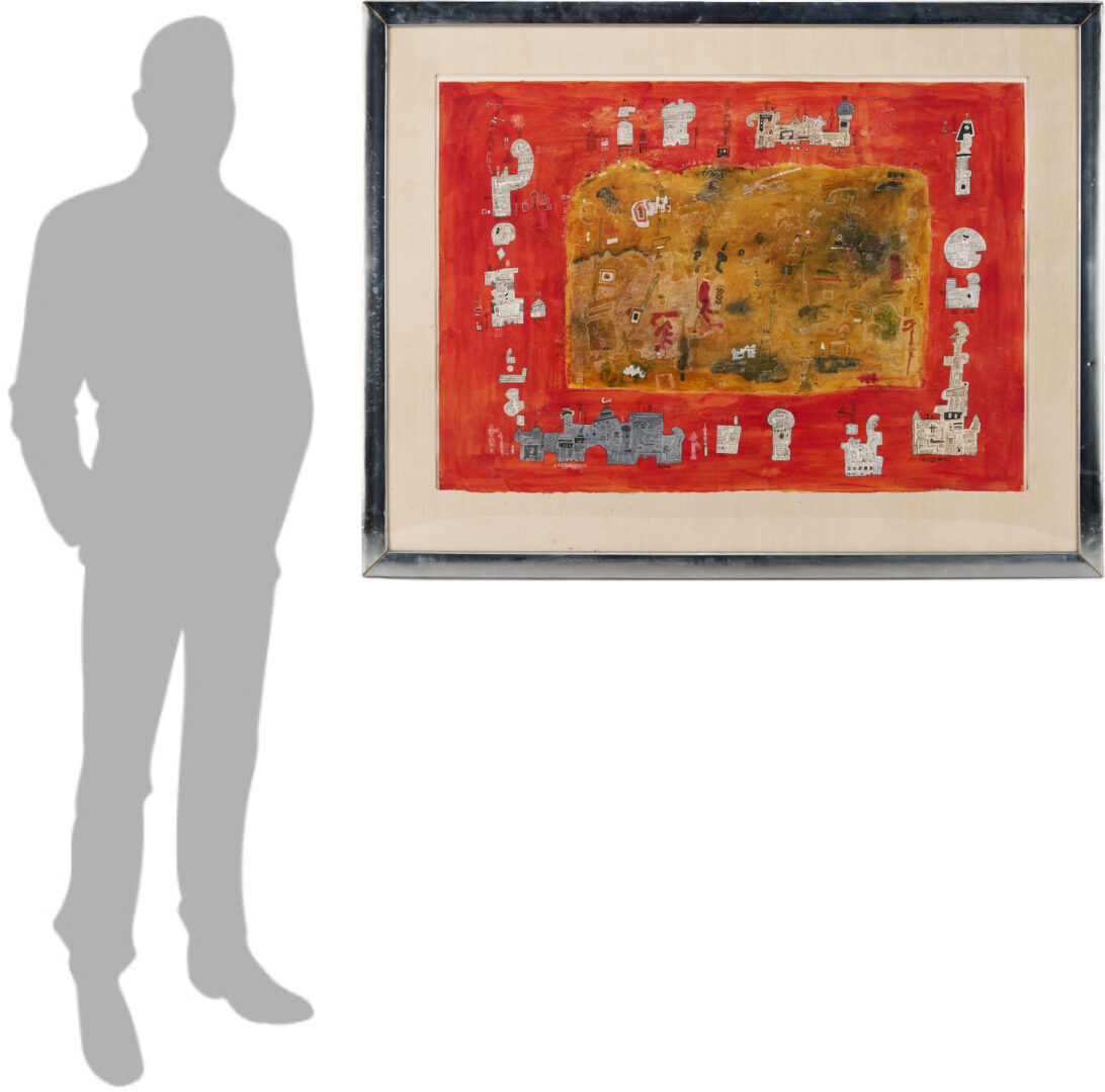 Lot 443: Ynez Johnston Ink and Watercolor on Paper