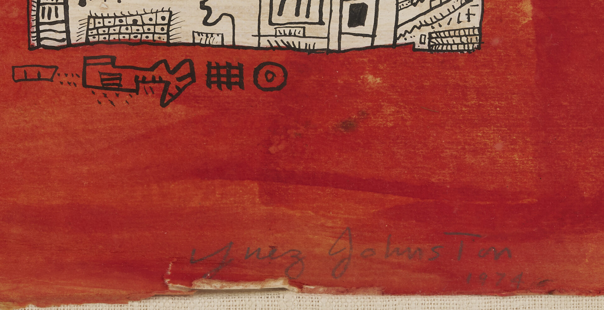 Lot 443: Ynez Johnston Ink and Watercolor on Paper
