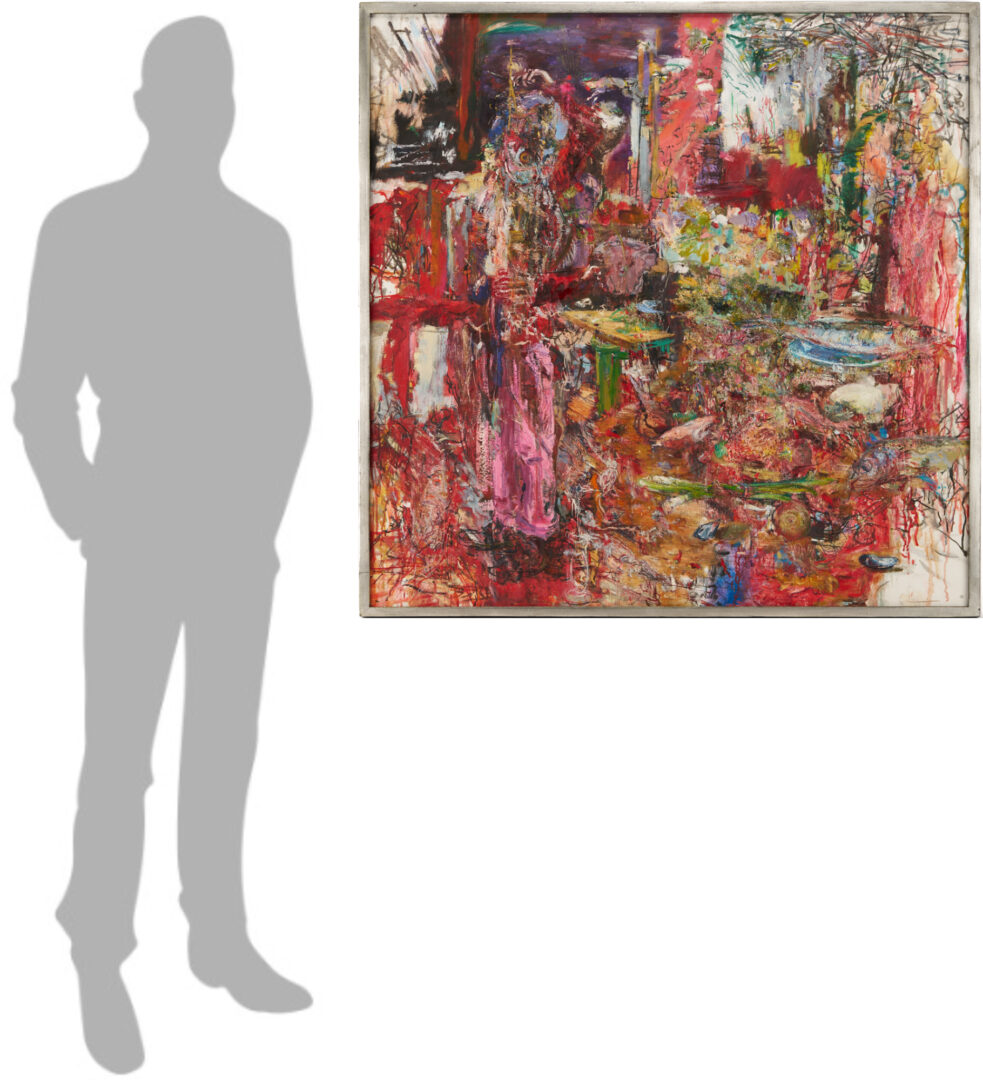 Lot 444: Joseph Santore O/C Painting, The Red House