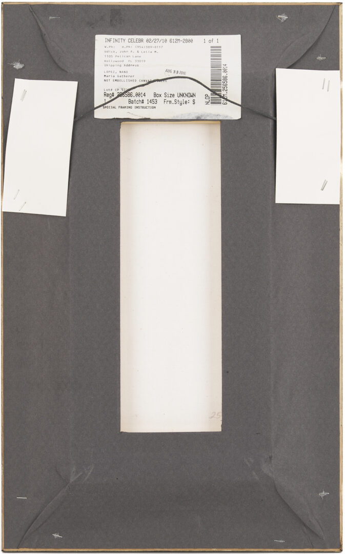 Lot 446: Nano Lopez Large Bronze Sculpture and Giclee, Maria Alma