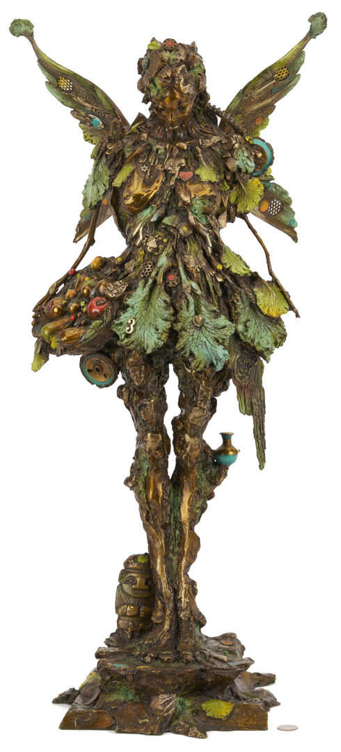 Lot 446: Nano Lopez Large Bronze Sculpture and Giclee, Maria Alma