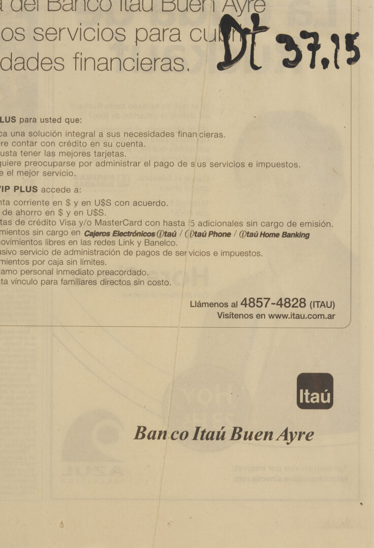 Lot 447: Leon Ferrari Conceptual Painting on Newspaper, Deuteronimo