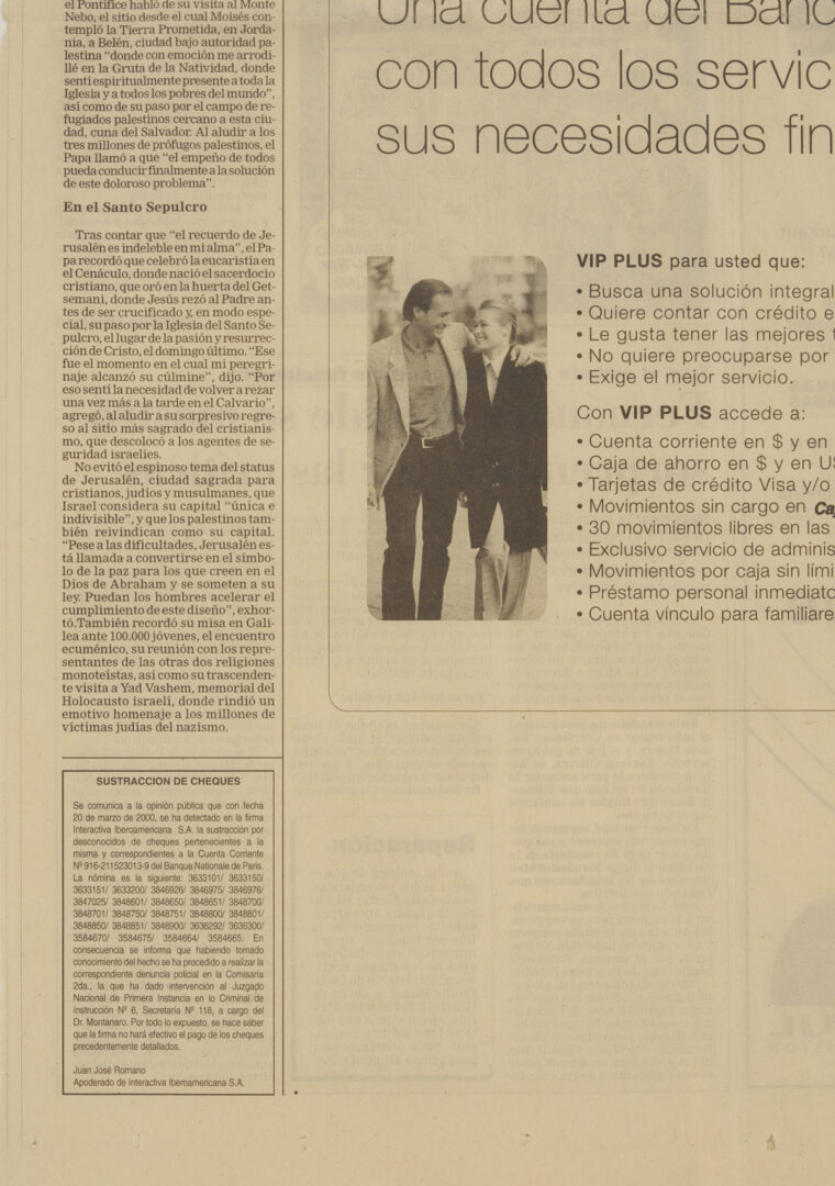 Lot 447: Leon Ferrari Conceptual Painting on Newspaper, Deuteronimo