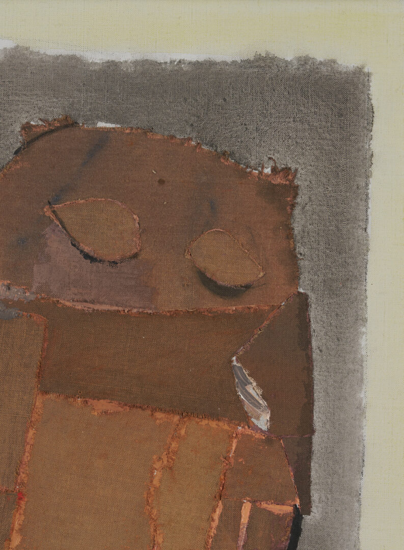 Lot 448: Lee Gatch Mixed Media Painting, Table Owl, 1959