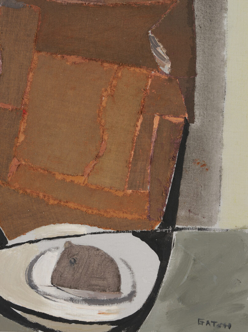 Lot 448: Lee Gatch Mixed Media Painting, Table Owl, 1959