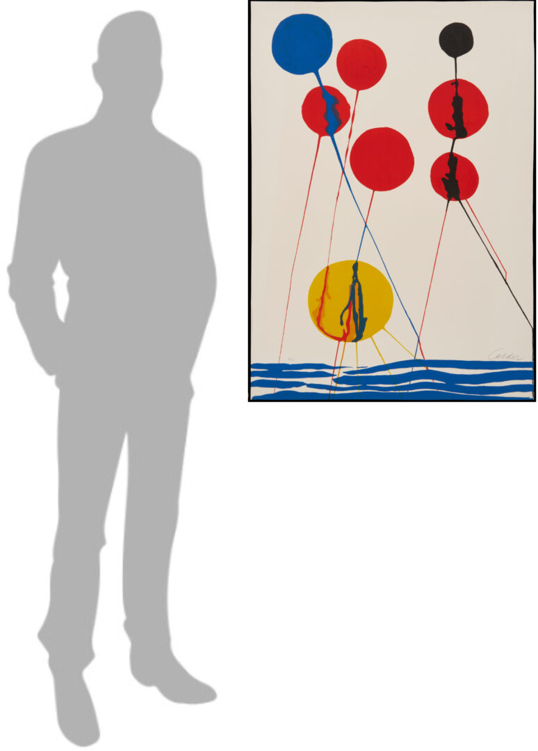 Lot 449: Alexander Calder Signed Lithograph, Balloons