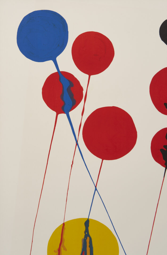 Lot 449: Alexander Calder Signed Lithograph, Balloons