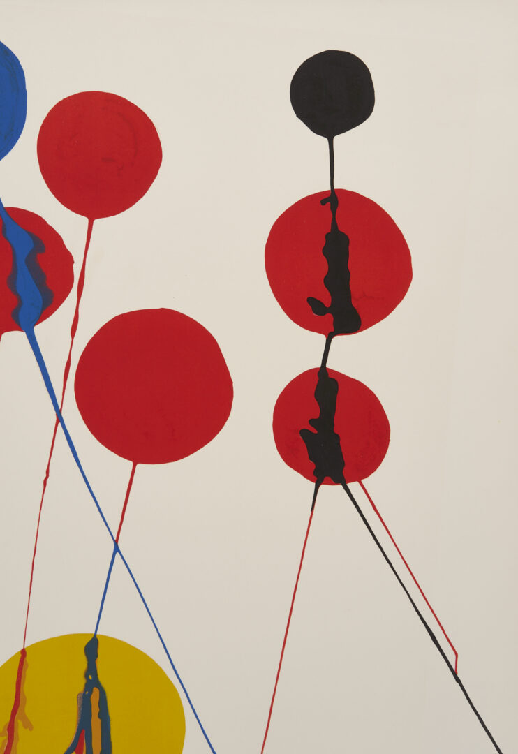 Lot 449: Alexander Calder Signed Lithograph, Balloons
