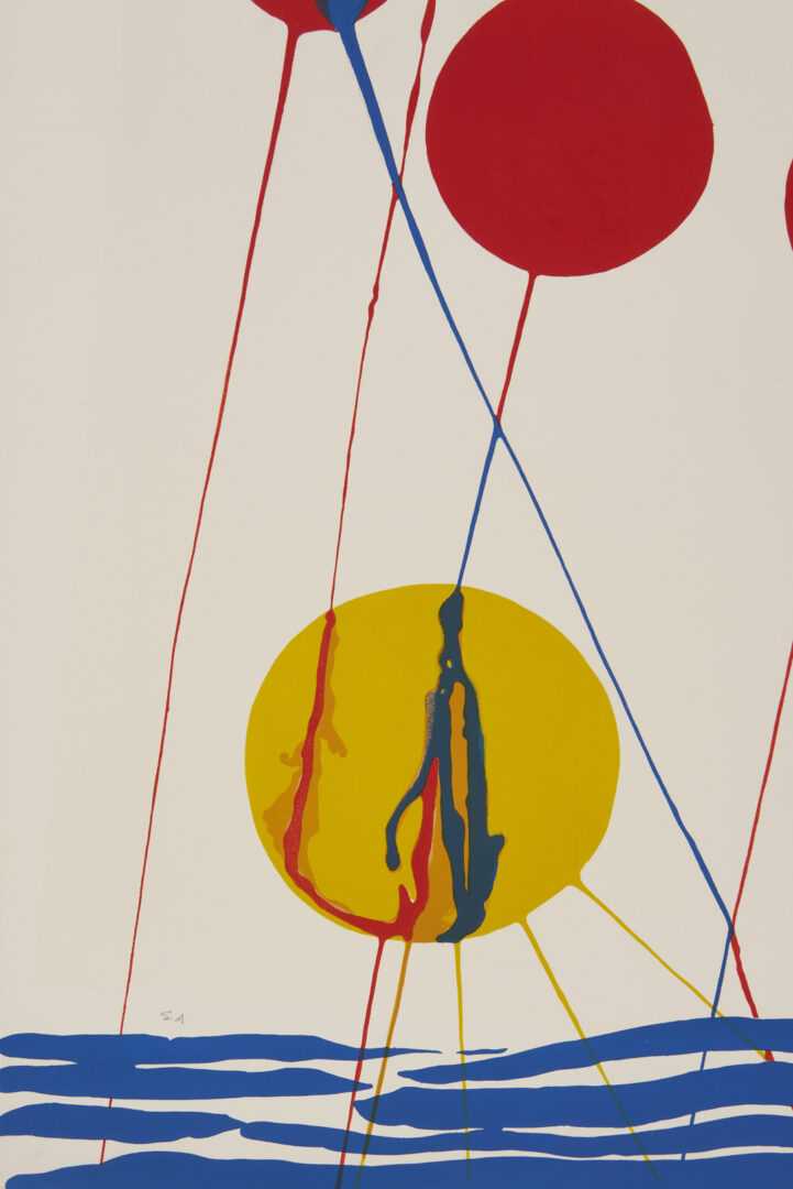 Lot 449: Alexander Calder Signed Lithograph, Balloons
