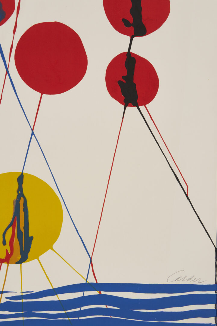 Lot 449: Alexander Calder Signed Lithograph, Balloons