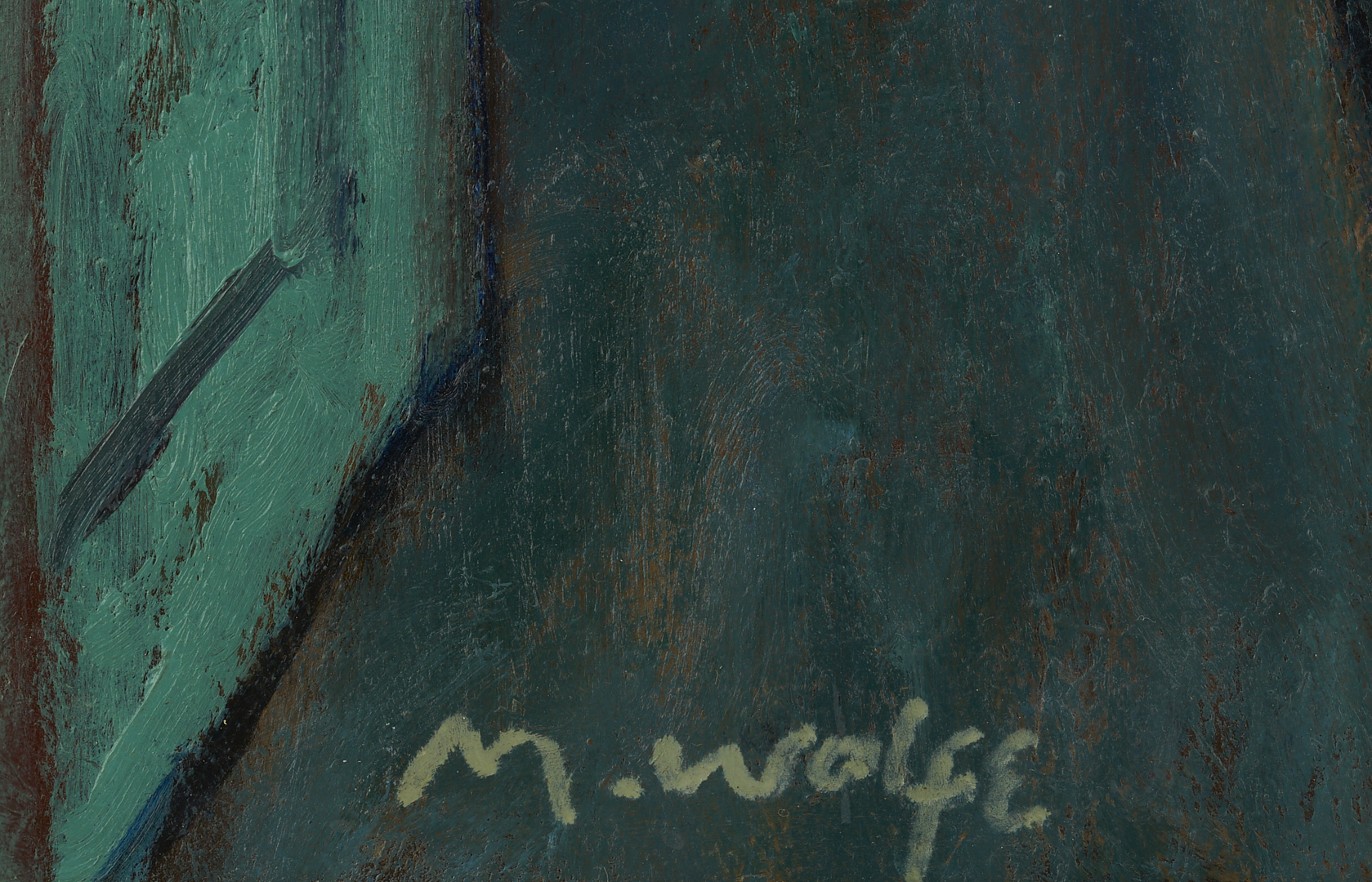 Lot 453: Meyer Wolfe O/C, Modernist Street Scene