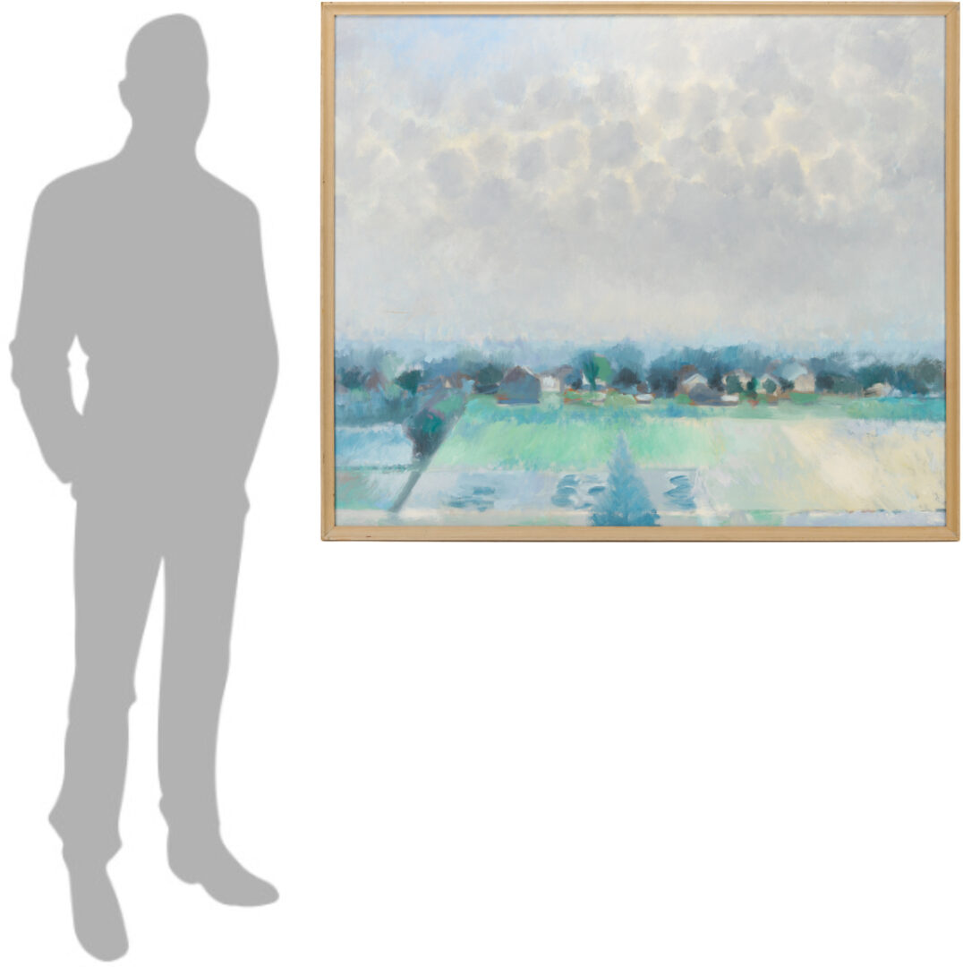 Lot 456: Joanna Higgs Ross Painting, Landscape w/ Clouds