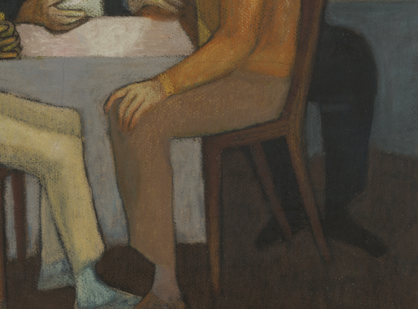 Lot 458: Meyer Wolfe Exhibited Pastel, Conversation (The Socialists)