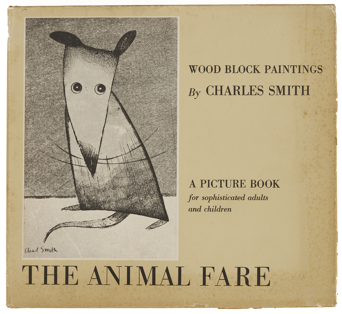 Lot 459: Charles Smith Abstract Block Painting Plus Virginia Map, Signed 32 Woodcuts Book, & Animal Fare Book