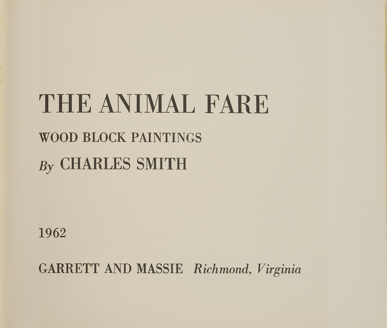 Lot 459: Charles Smith Abstract Block Painting Plus Virginia Map, Signed 32 Woodcuts Book, & Animal Fare Book