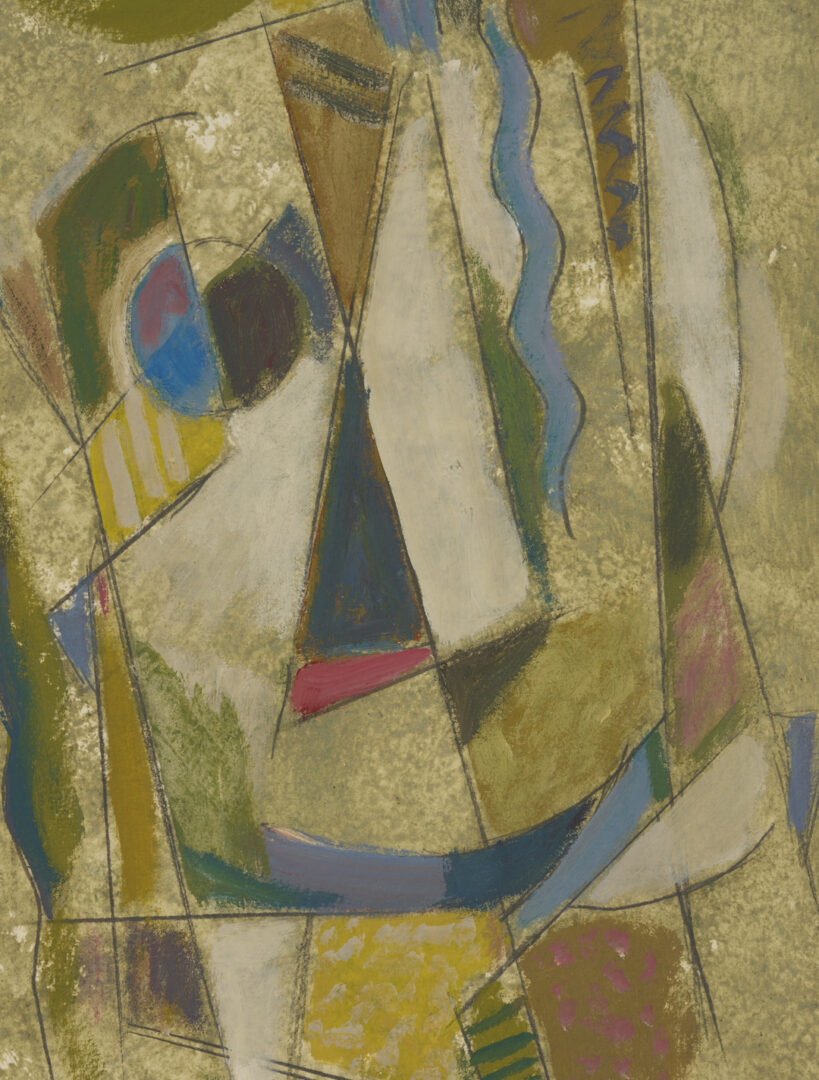Lot 459: Charles Smith Abstract Block Painting Plus Virginia Map, Signed 32 Woodcuts Book, & Animal Fare Book