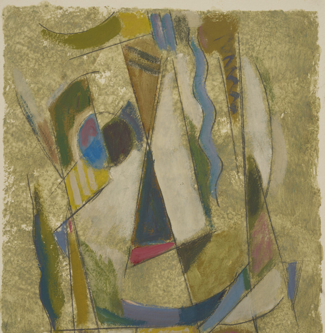 Lot 459: Charles Smith Abstract Block Painting Plus Virginia Map, Signed 32 Woodcuts Book, & Animal Fare Book