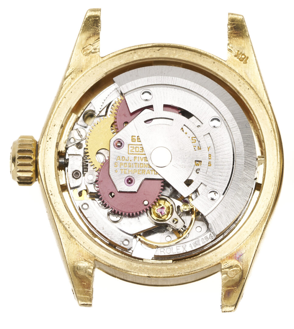 Lot 45: Ladies’ 18K Gold Rolex Oyster Perpetual Datejust Wristwatch