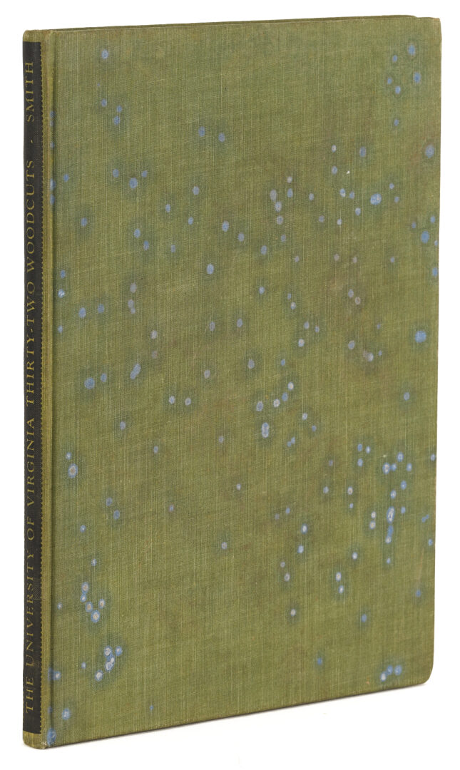 Lot 460: Charles Smith Block Painting Plus Virginia Map & Signed 32 Woodcuts Book