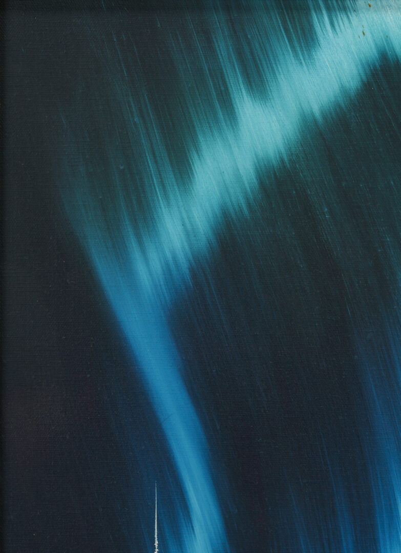 Lot 463: Bob Ross Original Oil Painting, Northern Lights, Authenticated