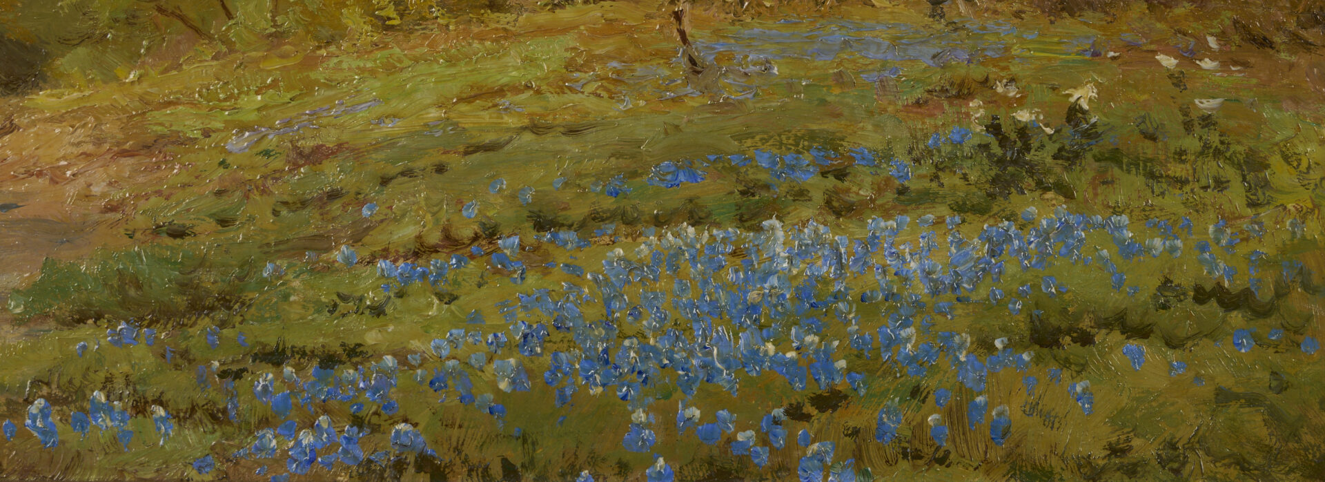Lot 464: Porfirio Salinas O/B Texas Landscape Painting, Bluebonnets