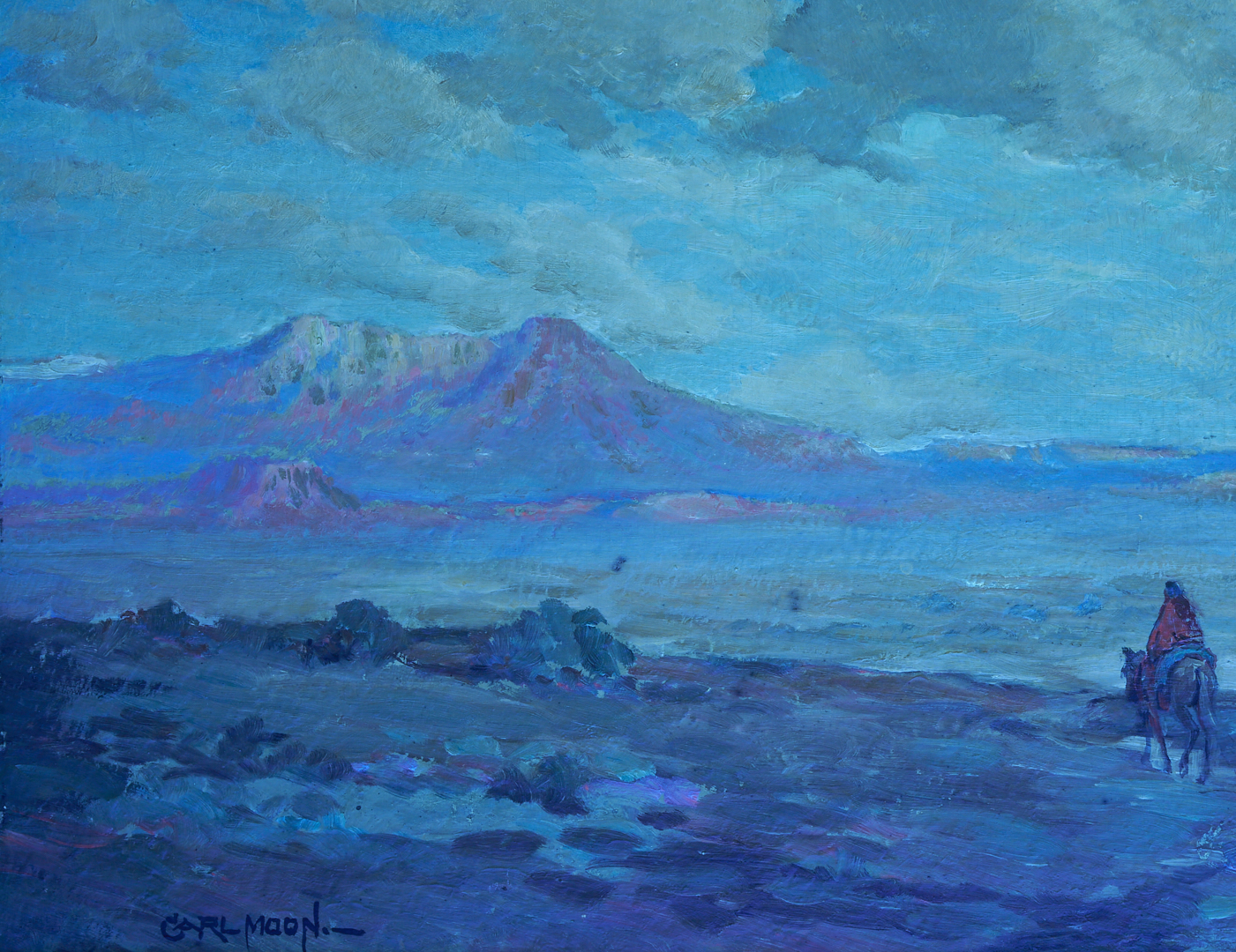 Lot 466: Carl Moon Western Landscape O/C