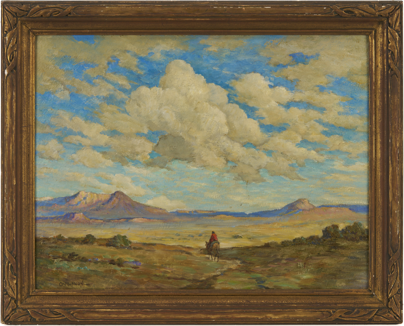 Lot 466: Carl Moon Western Landscape O/C