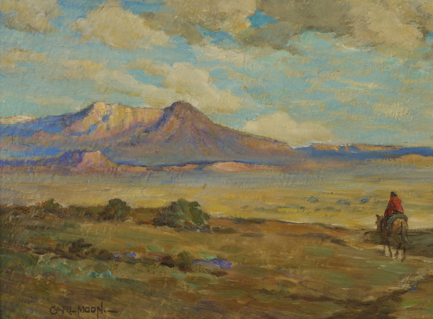 Lot 466: Carl Moon Western Landscape O/C