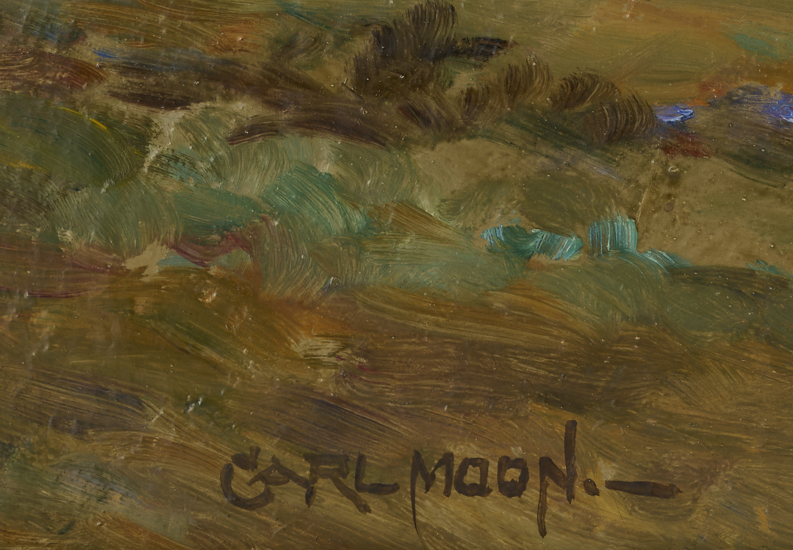 Lot 466: Carl Moon Western Landscape O/C